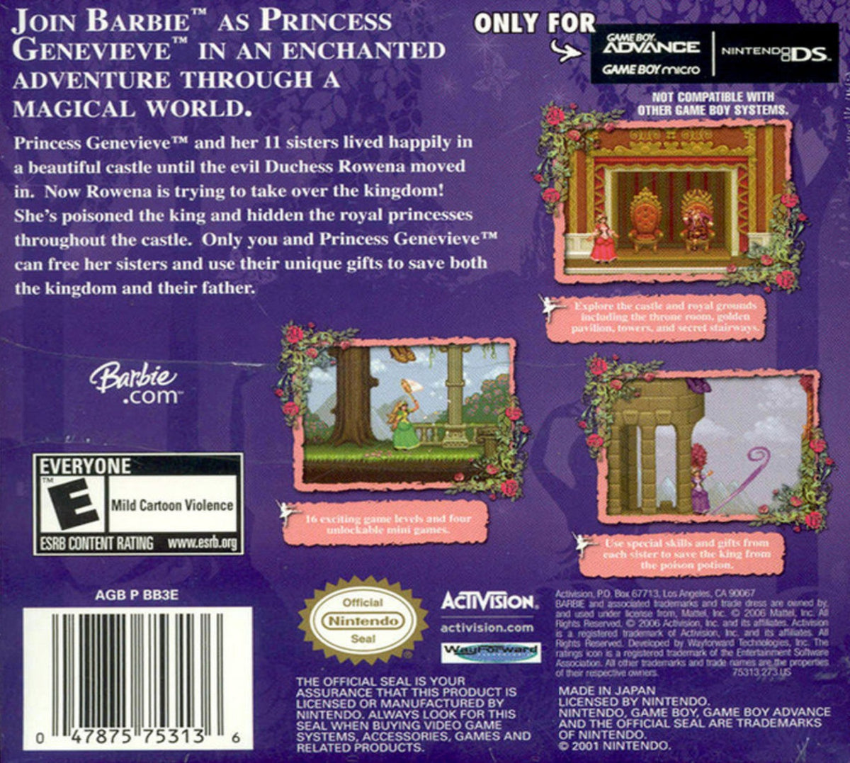 Barbie in The 12 Dancing Princesses - GameBoy Advance