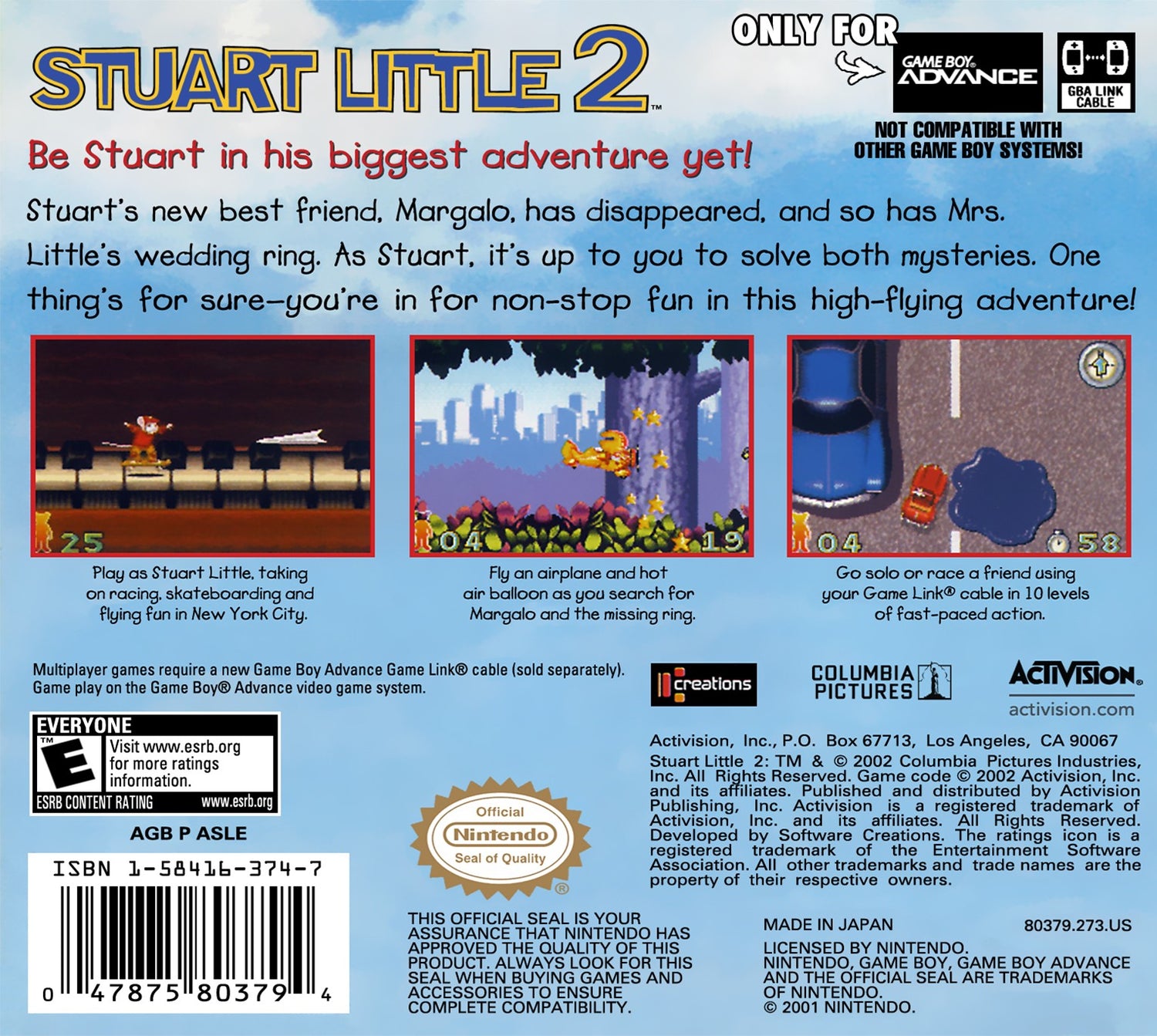 Stuart Little 2 - GameBoy Advance
