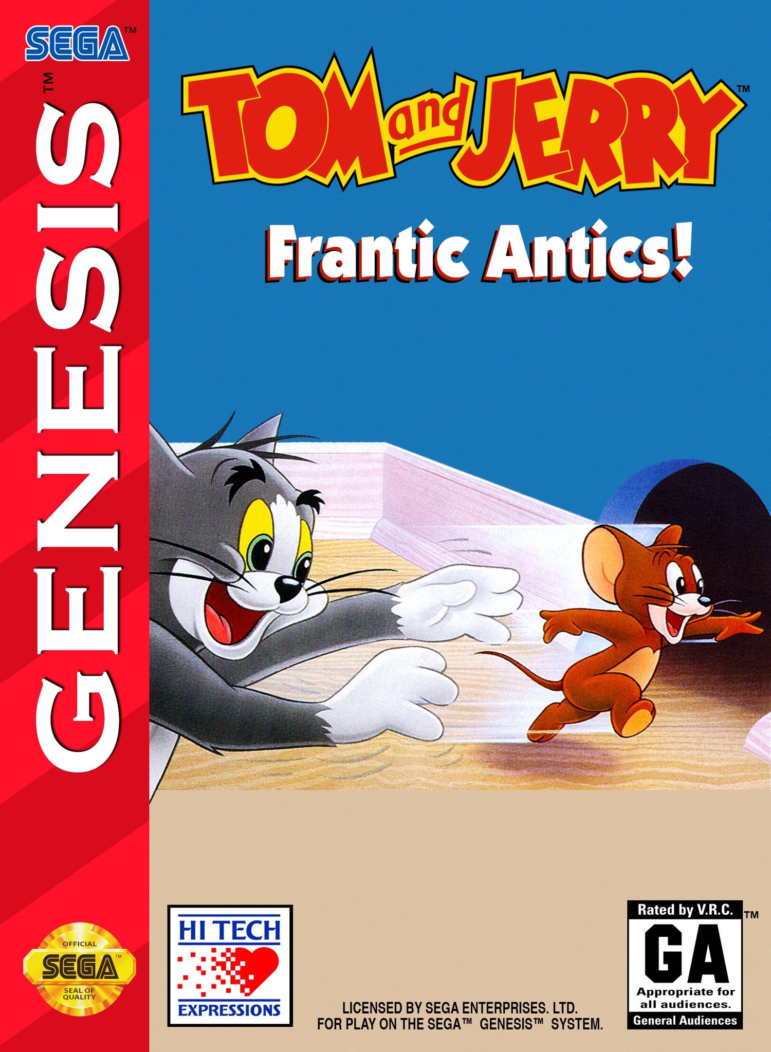 Tom and Jerry Frantic Antics [Cardboard Box] - Sega Genesis