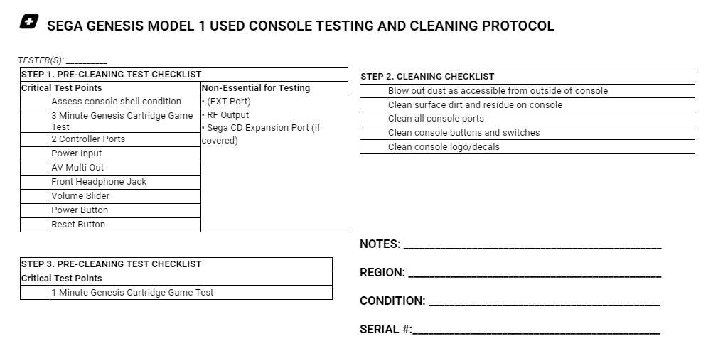 Sega Genesis Model 1 Console - Certified Tested & Cleaned