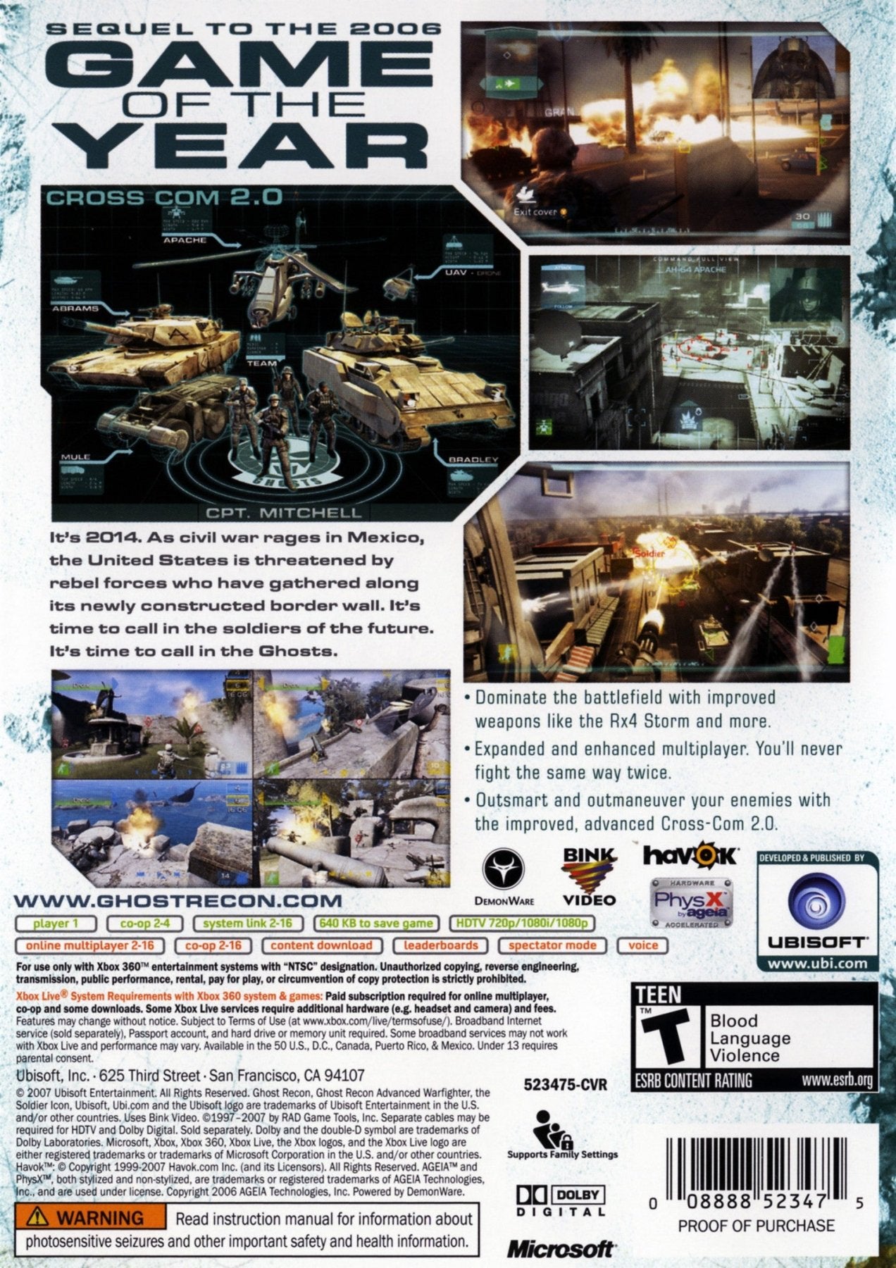 Ghost Recon Advanced Warfighter 2 [Platinum Hits] - Xbox 360 - Retro Island Gaming
