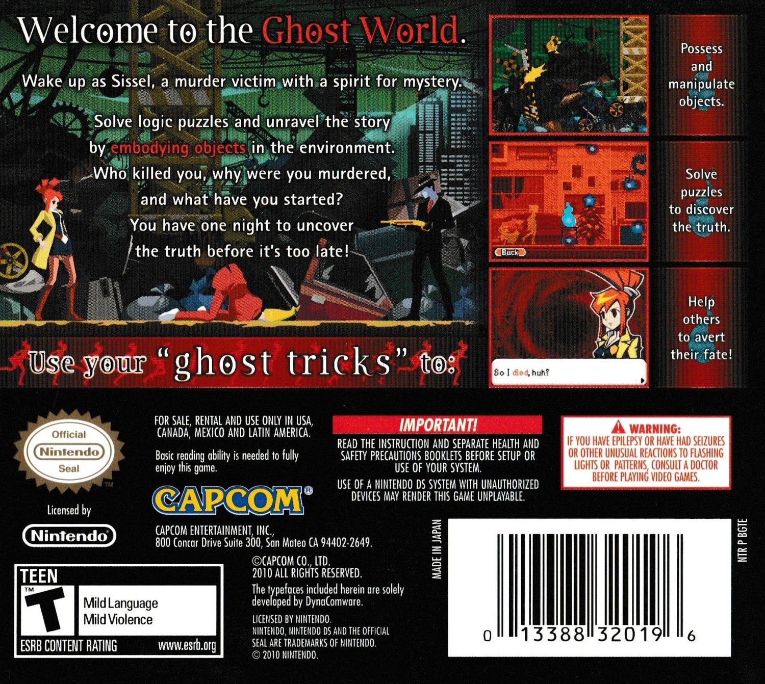 Ghost Trick: Phantom Detective - Nintendo DS - Retro Island Gaming
