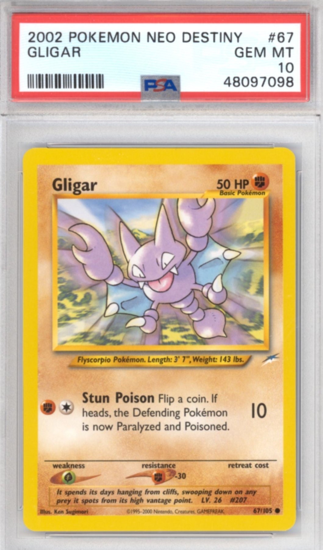 Gligar #67 - Pokemon Neo Destiny - Retro Island Gaming