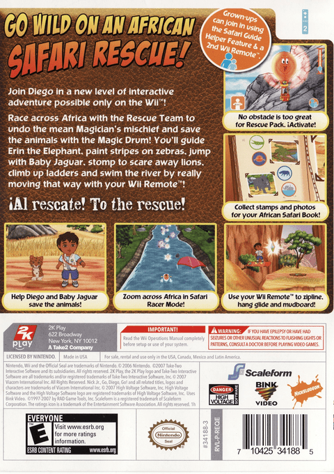 Go, Diego, Go: Safari Rescue - Wii - Retro Island Gaming