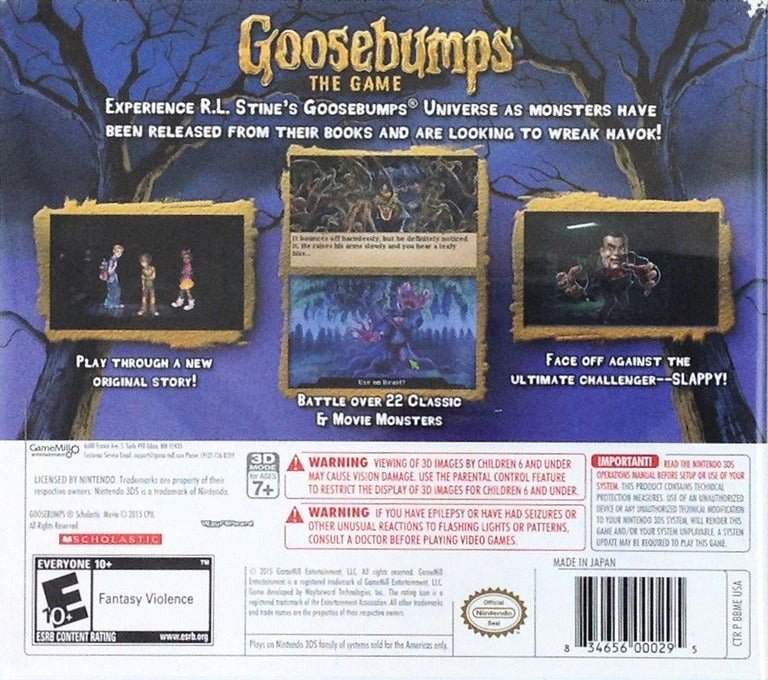 Goosebumps The Game - Nintendo 3DS - Retro Island Gaming