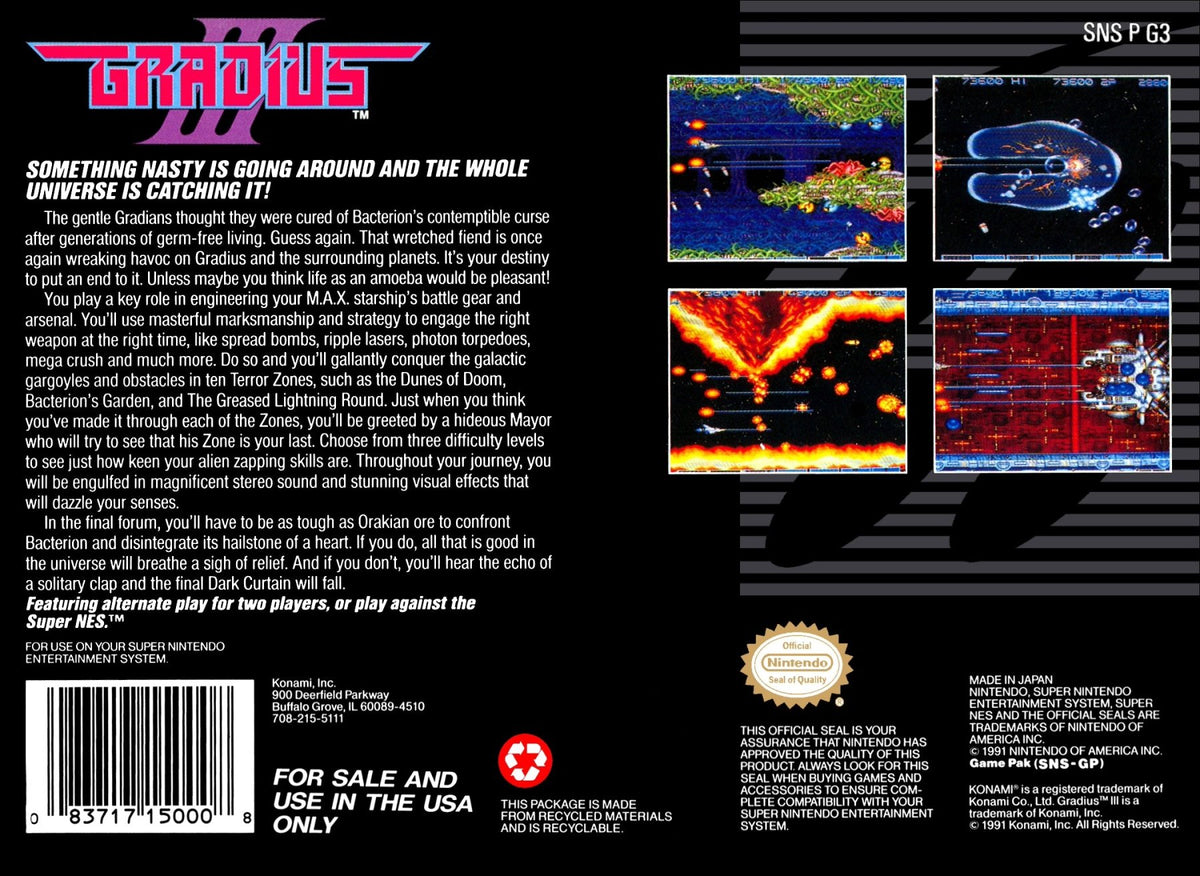 Gradius III - Super Nintendo - Retro Island Gaming