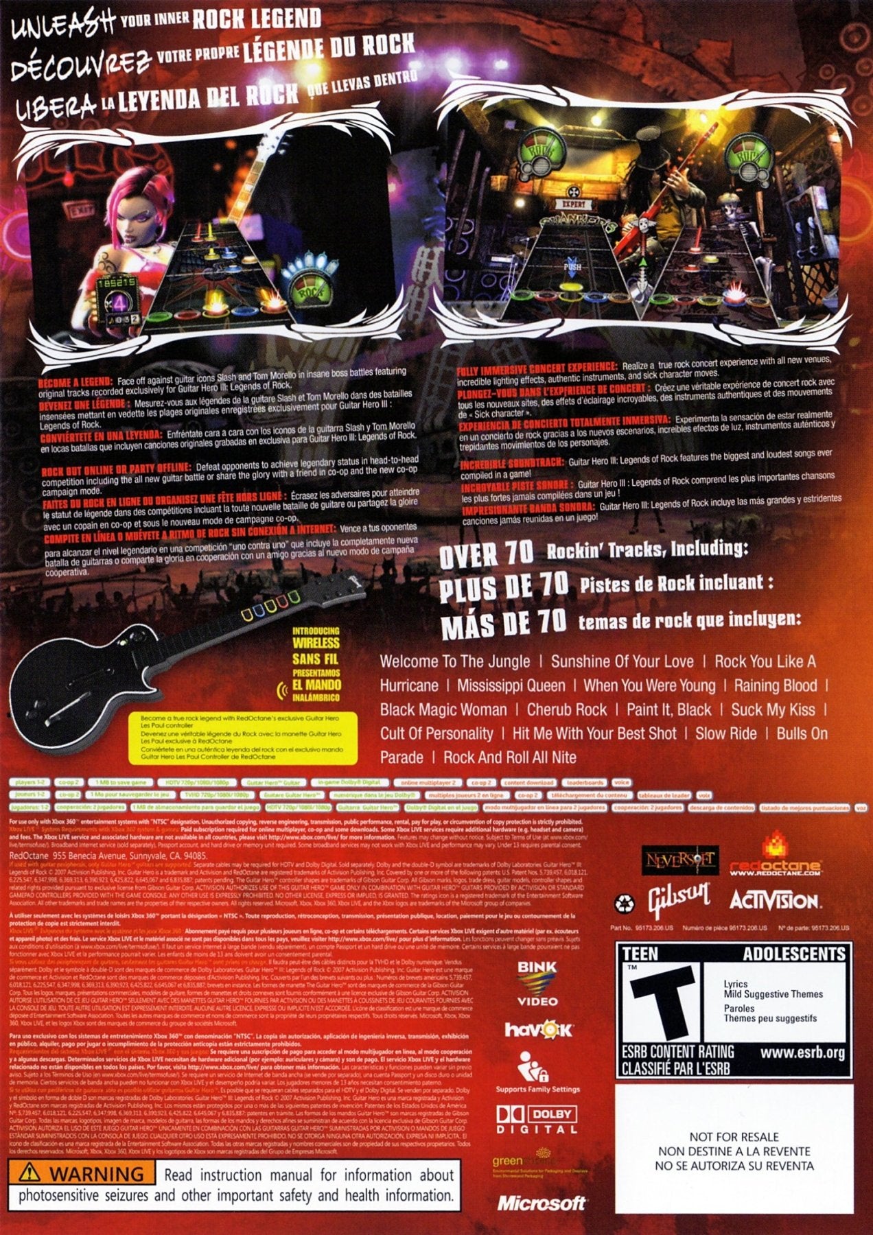 Guitar Hero III Legends of Rock - Xbox 360 - Retro Island Gaming