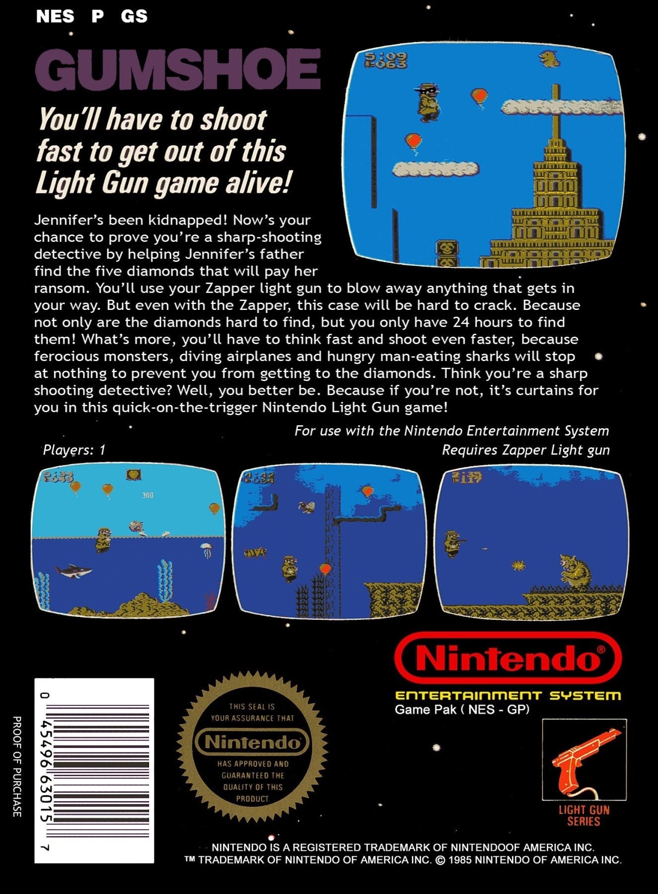 Gumshoe [5 Screw] - NES - Retro Island Gaming