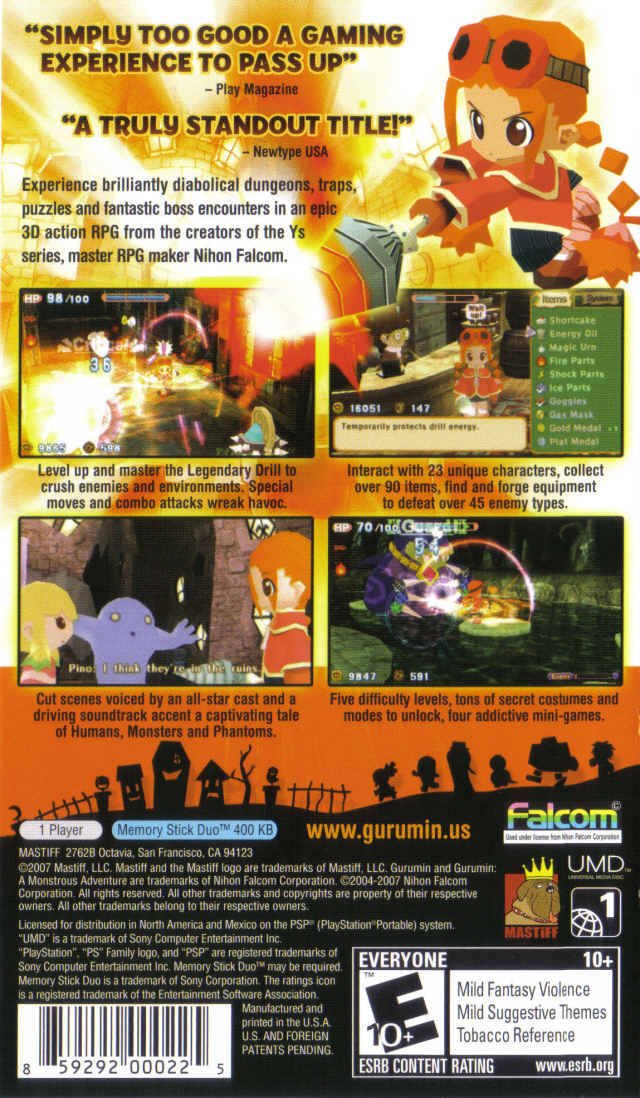 Gurumin A Monstrous Adventure - PSP - Retro Island Gaming