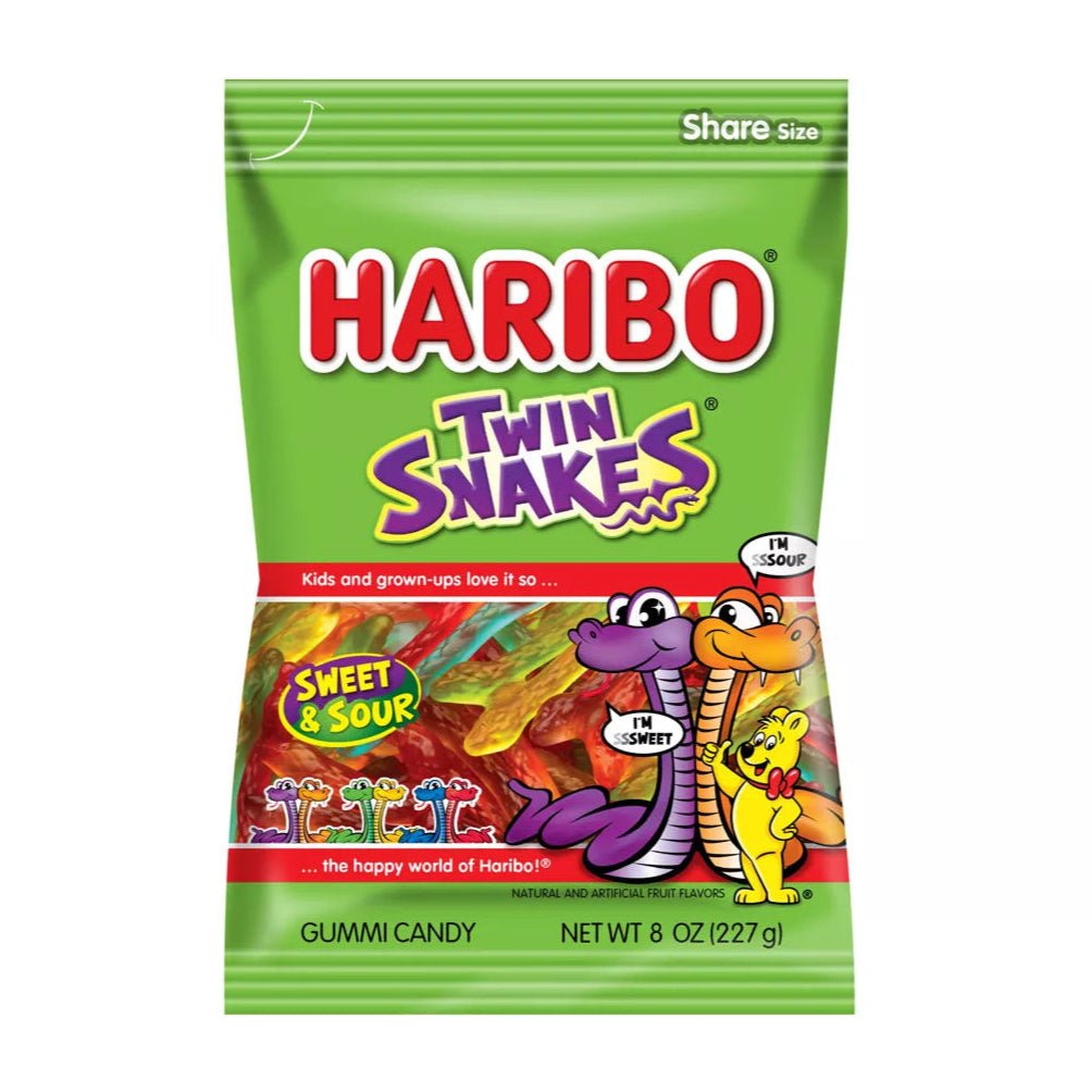 Haribo Twin Snakes Gummy Candy (5 Ounce Bag) - Retro Island Gaming