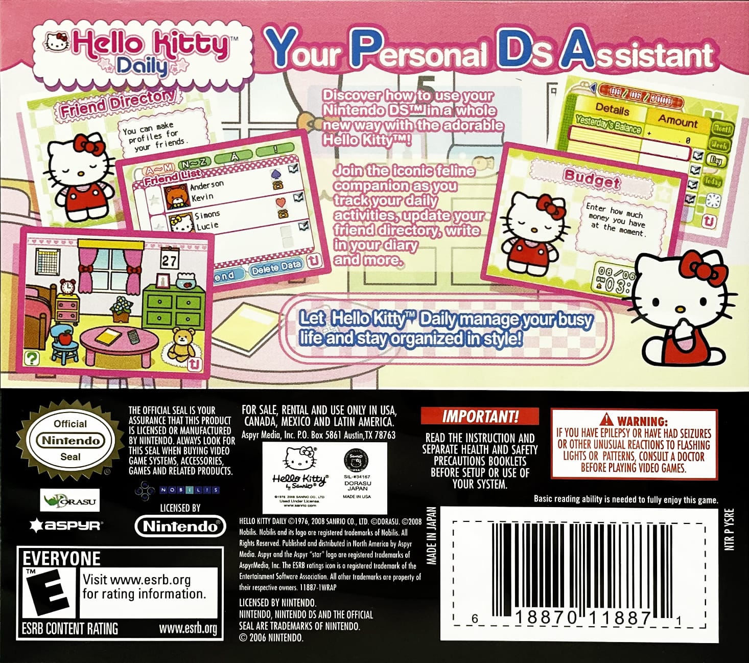 Hello Kitty Daily - Nintendo DS - Retro Island Gaming