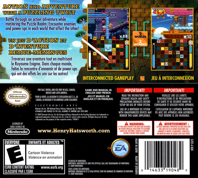 Henry Hatsworth in the Puzzling Adventure - Nintendo DS - Retro Island Gaming