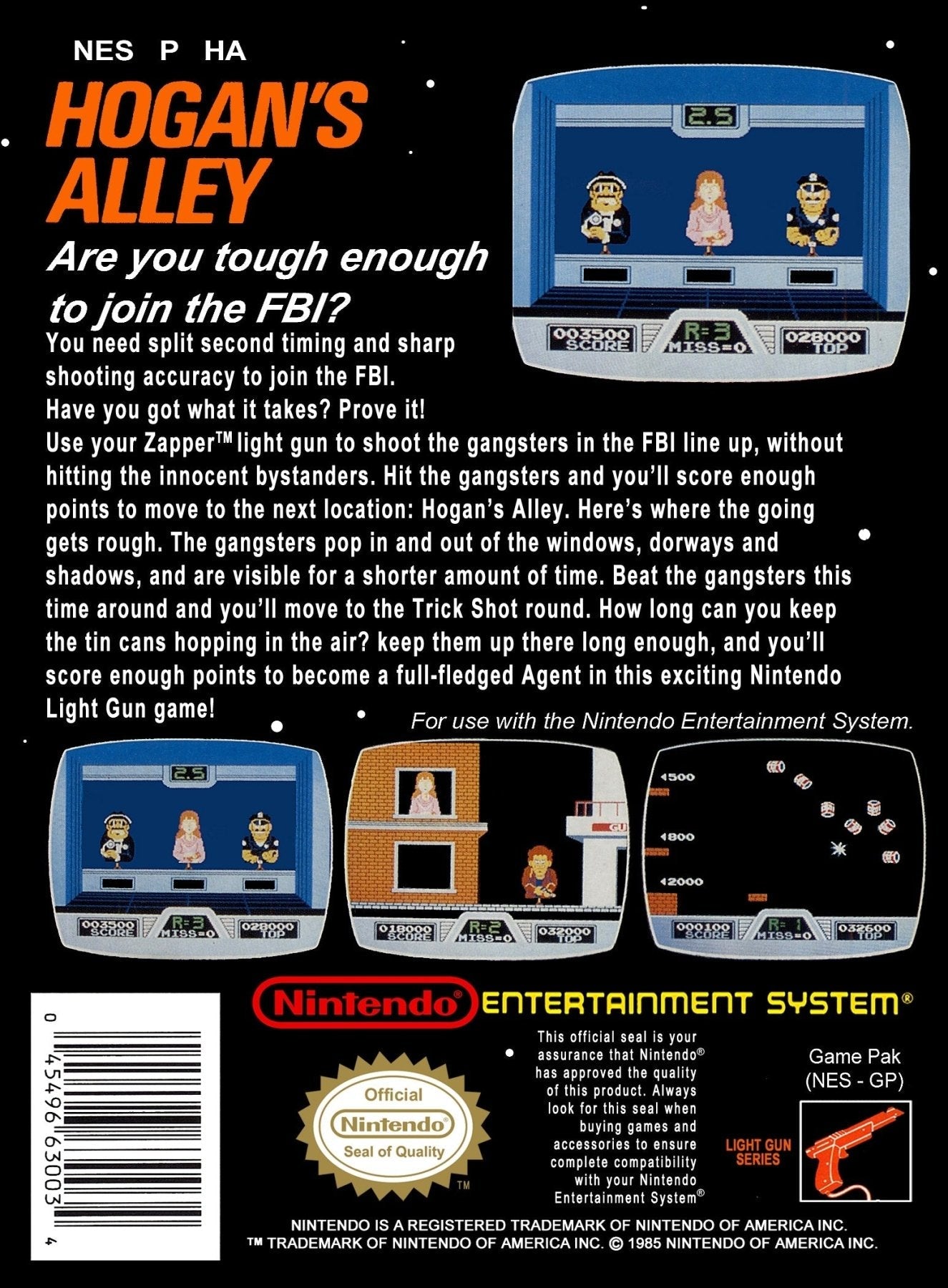 Hogan's Alley [5 Screw] - NES - Retro Island Gaming