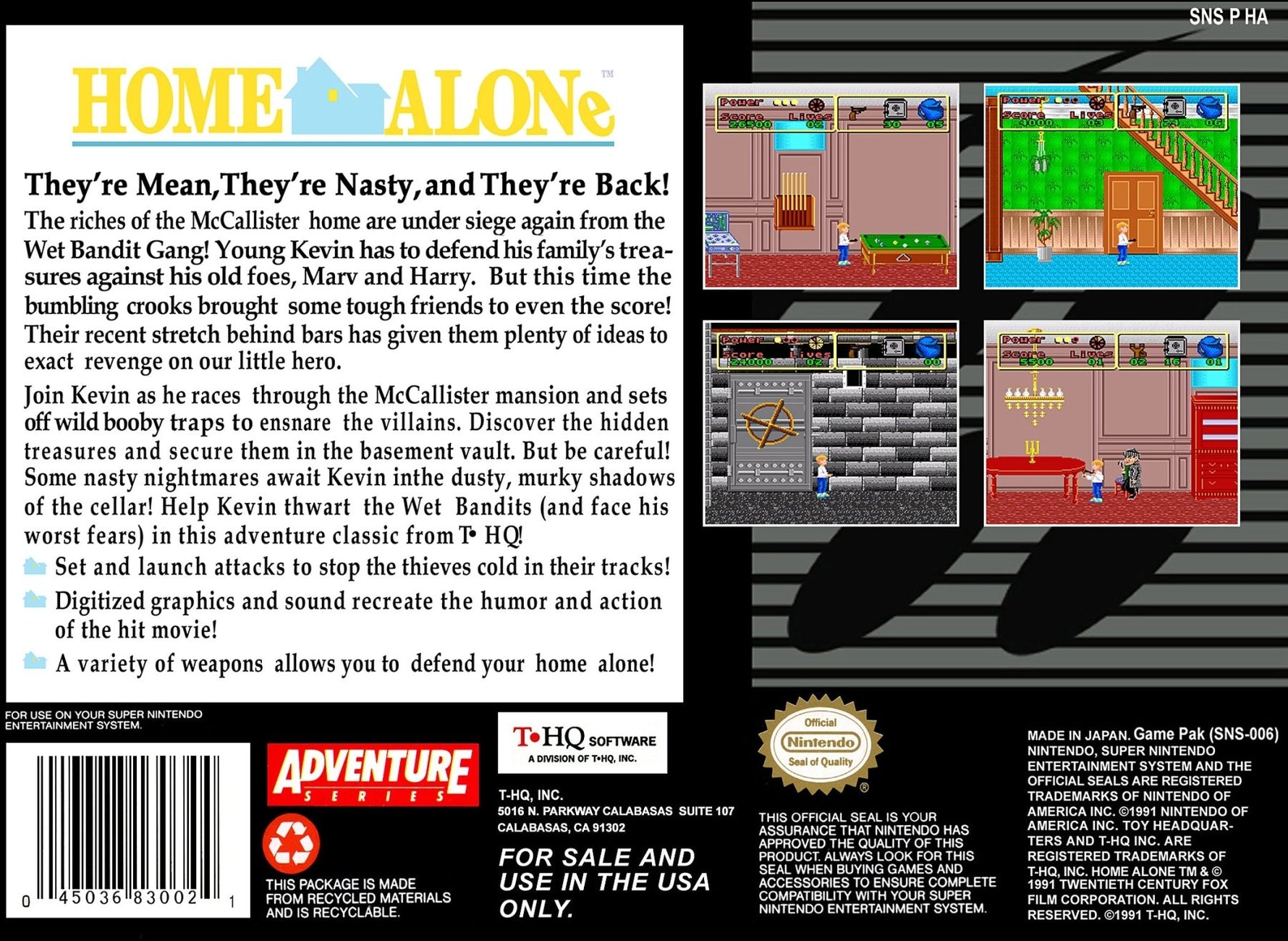 Home Alone - Super Nintendo - Retro Island Gaming