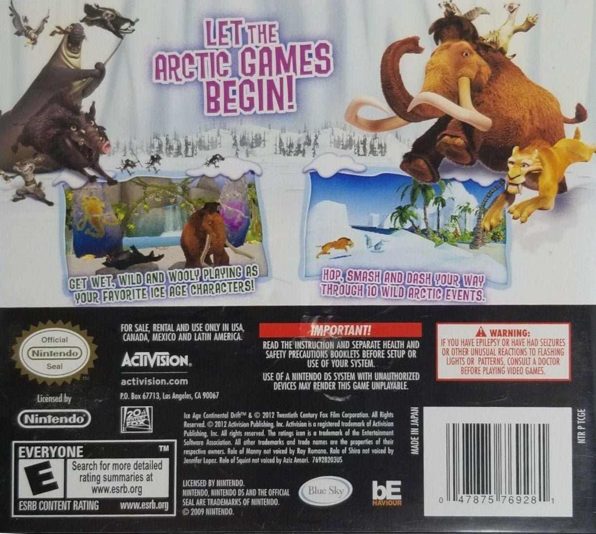 Ice Age: Continental Drift Arctic Games - Nintendo DS - Retro Island Gaming