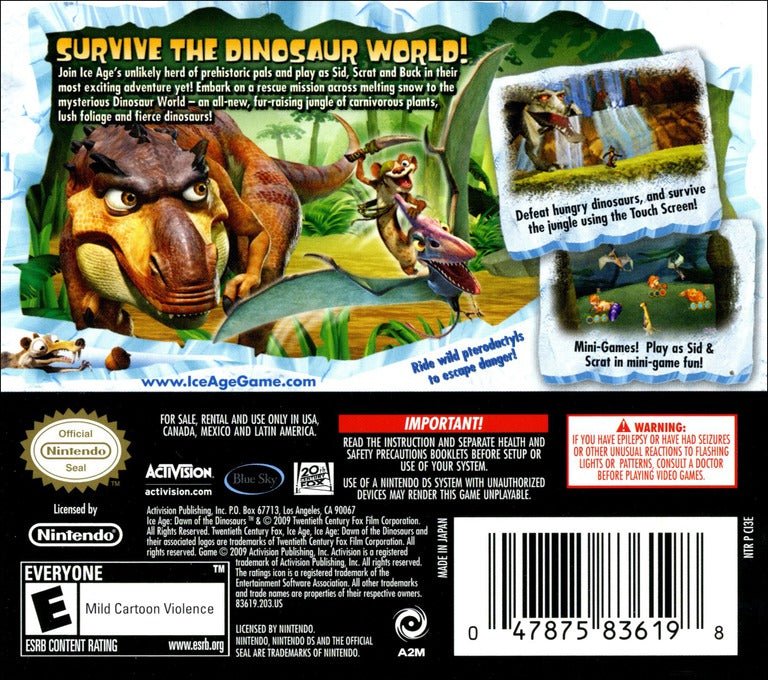 Ice Age: Dawn of the Dinosaurs - Nintendo DS - Retro Island Gaming