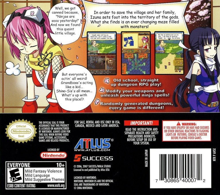 Izuna Legend of the Unemployed Ninja - Nintendo DS - Retro Island Gaming