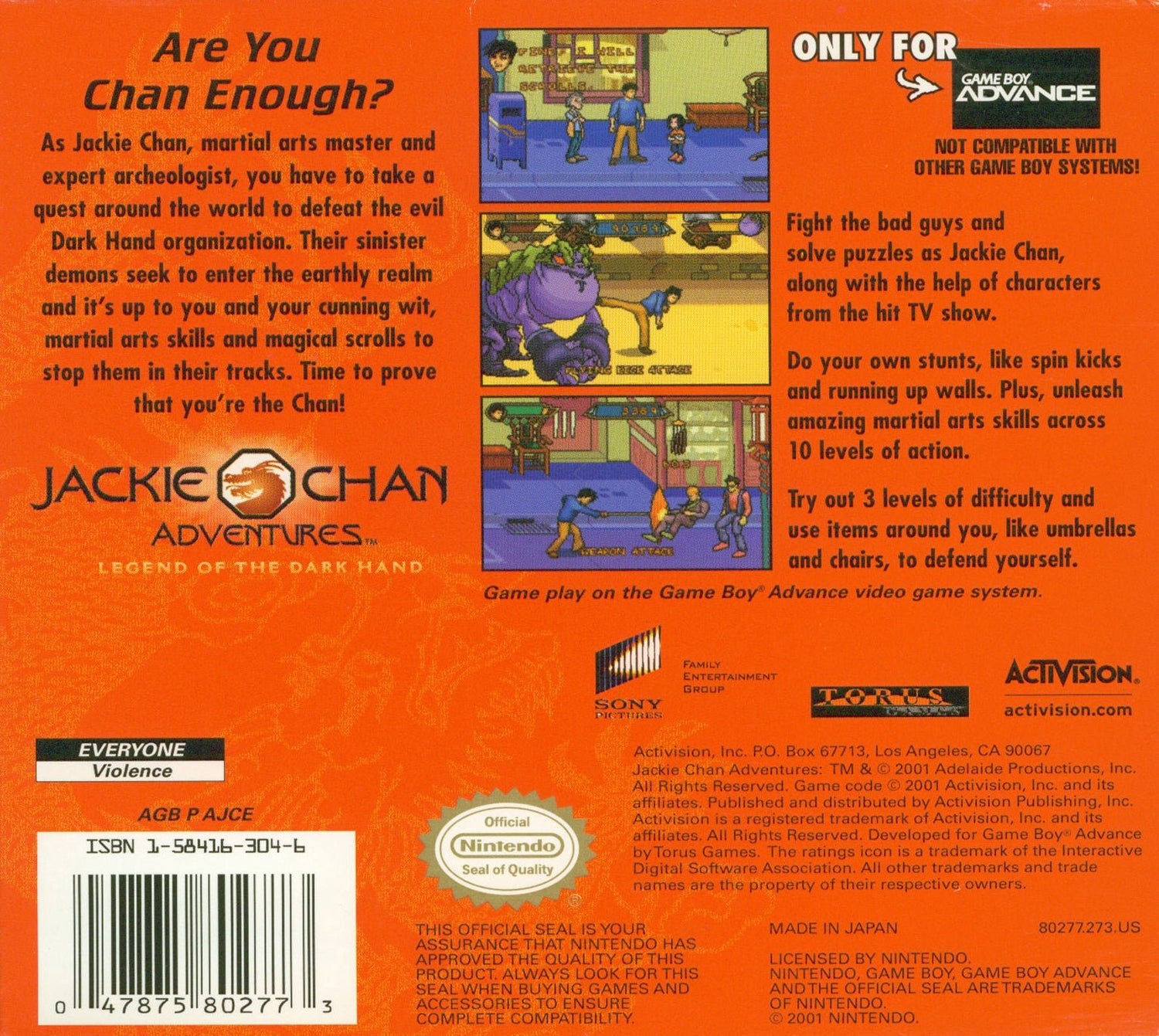 Jackie Chan Adventures - GameBoy Advance - Retro Island Gaming