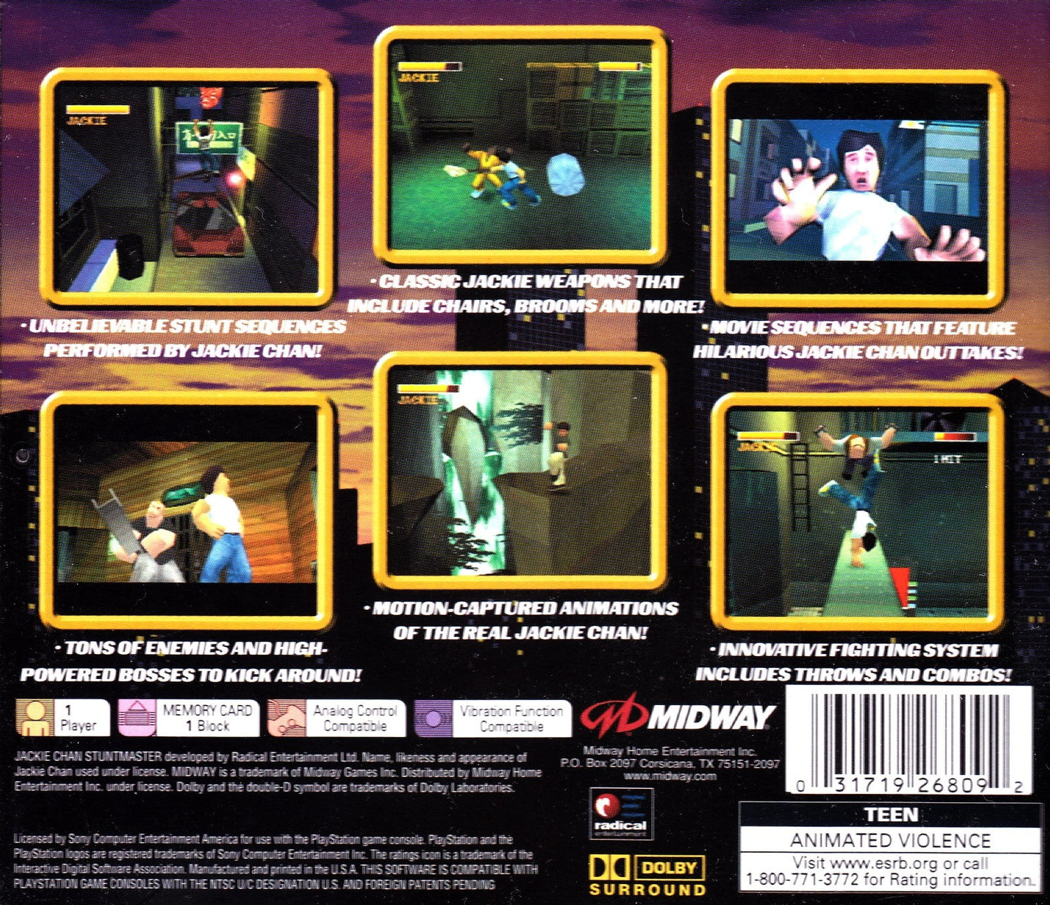 Jackie Chan's Stunt Master - Playstation - Retro Island Gaming
