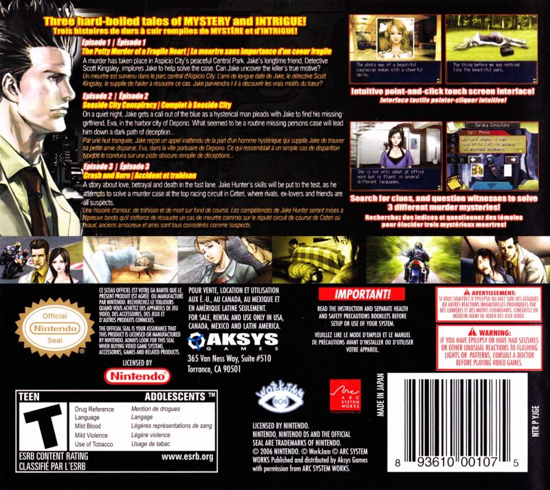 Jake Hunter Detective Chronicles - Nintendo DS - Retro Island Gaming