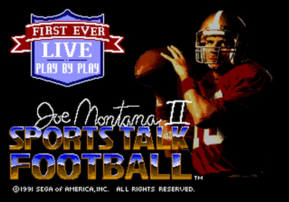 Joe Montana II Sports Talk Football - Sega Genesis - Retro Island Gaming