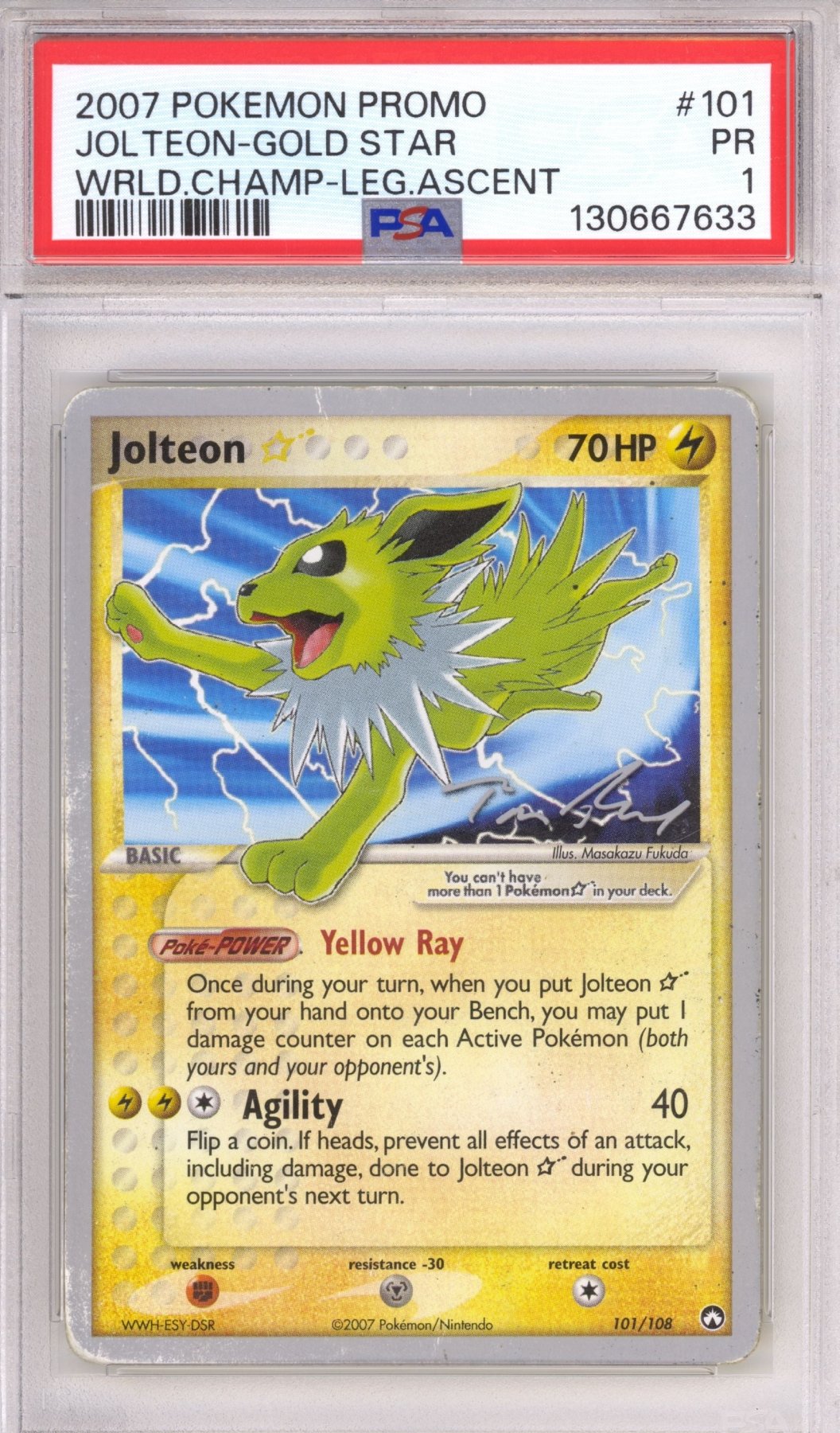Jolteon [Gold Star] 101 - Pokemon World Championships 2007 - Retro Island Gaming