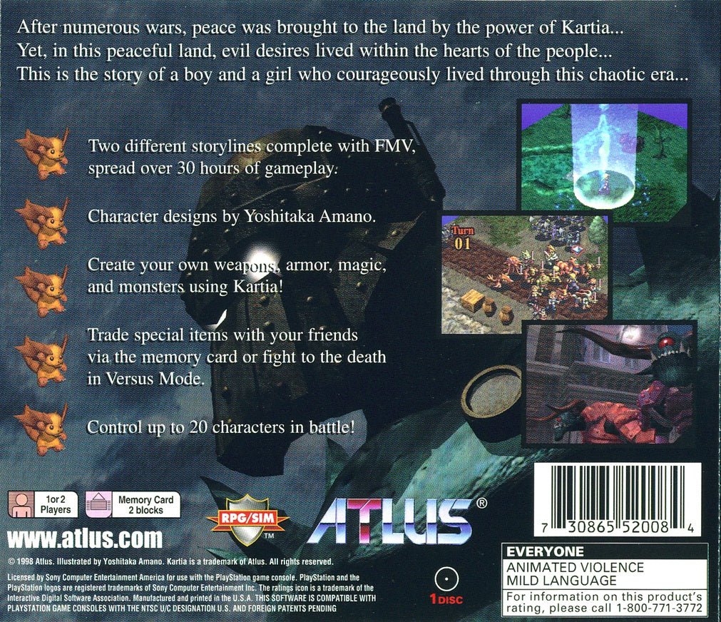 Kartia Word of Fate - Playstation - Retro Island Gaming