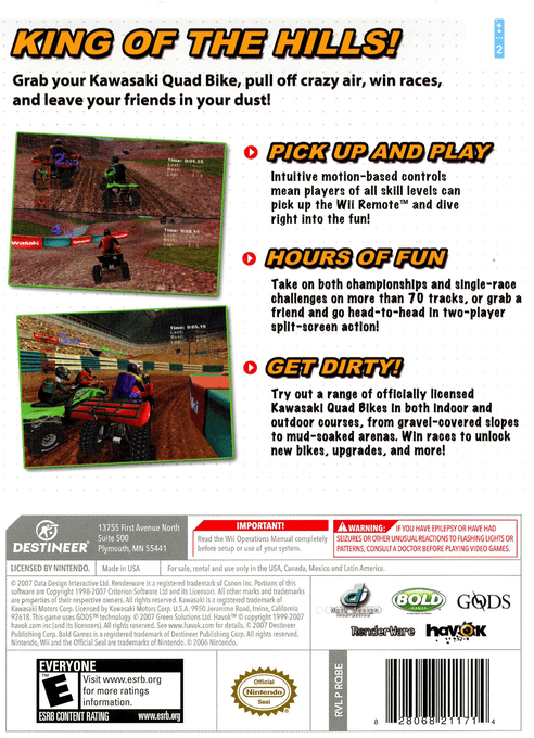 Kawasaki Quad Bikes - Wii - Retro Island Gaming