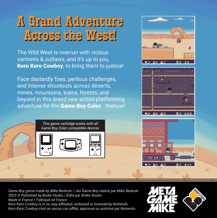 Kero Kero Cowboy - GameBoy Color - Retro Island Gaming