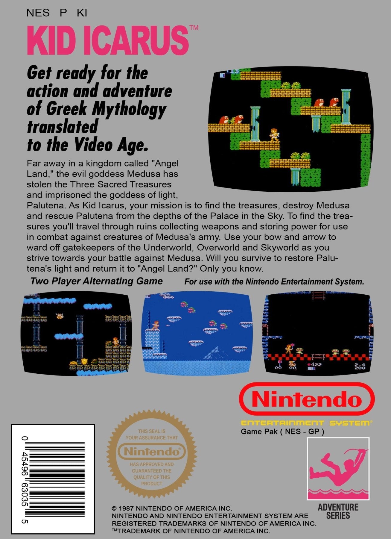 Kid Icarus [5 Screw] - NES - Retro Island Gaming
