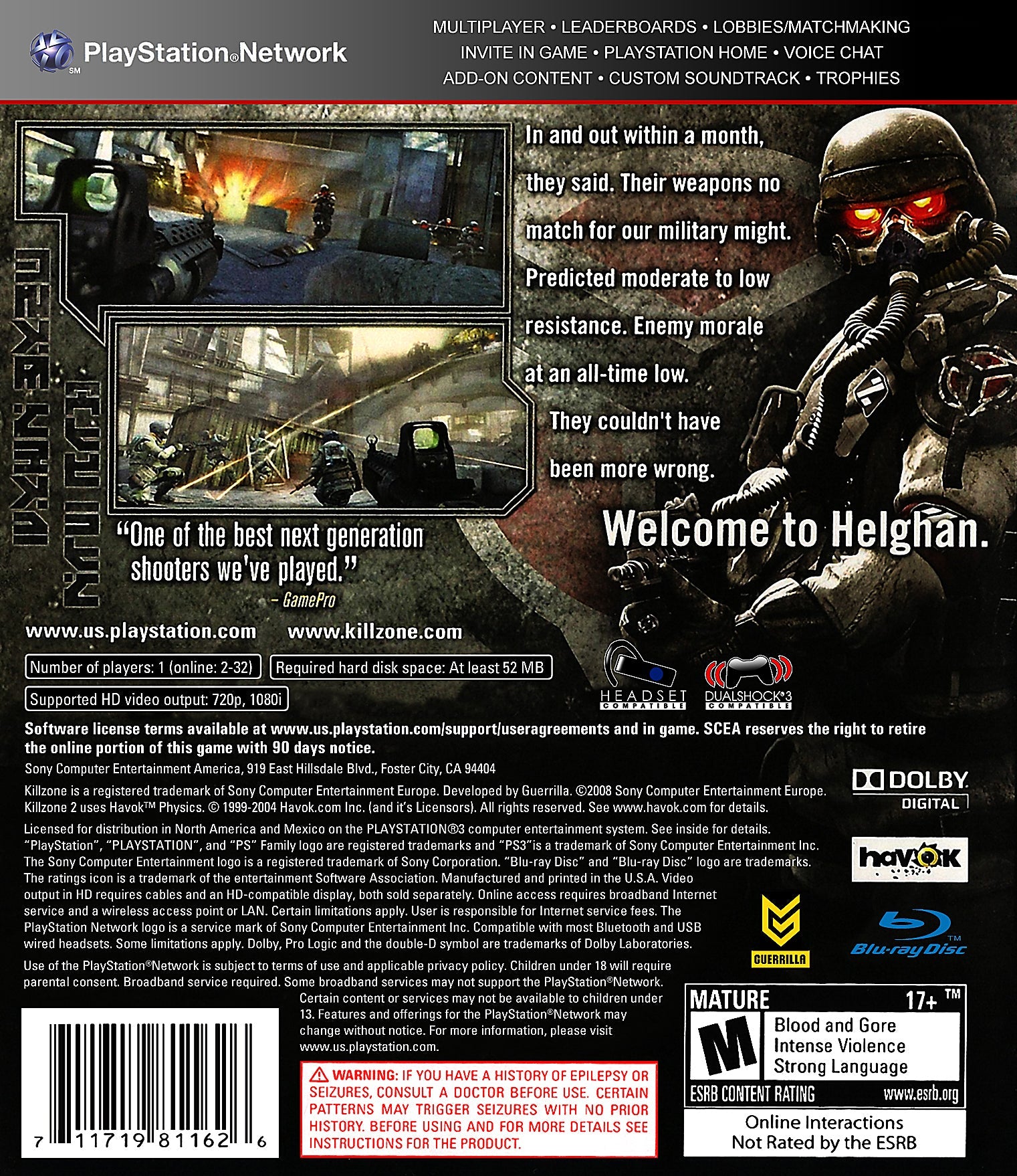Killzone 2 - Playstation 3 - Retro Island Gaming