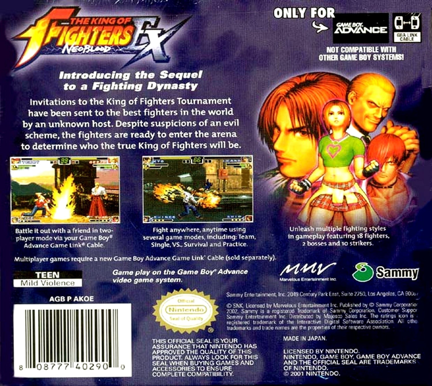 King of Fighters EX Neo Blood - GameBoy Advance - Retro Island Gaming