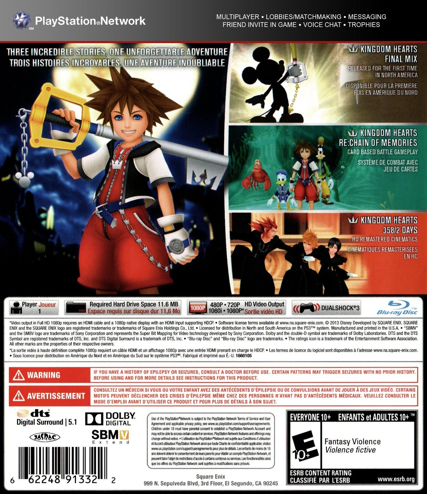 Kingdom Hearts HD 1.5 Remix - Playstation 3 - Retro Island Gaming