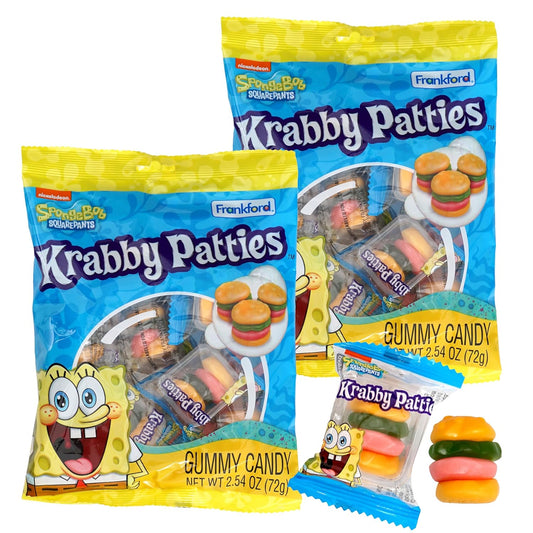 Krabby Patties Gummy Candy (2.54 Ounce Bag) - Retro Island Gaming