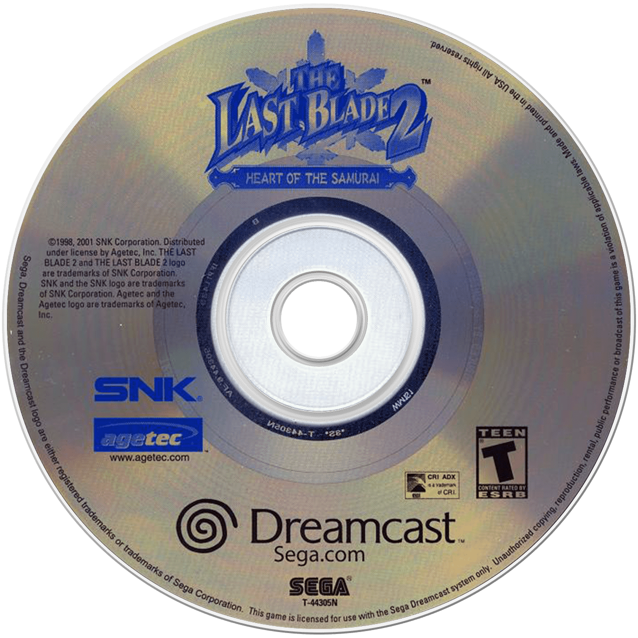 Last Blade 2 Heart of the Samurai - Sega Dreamcast - Retro Island Gaming