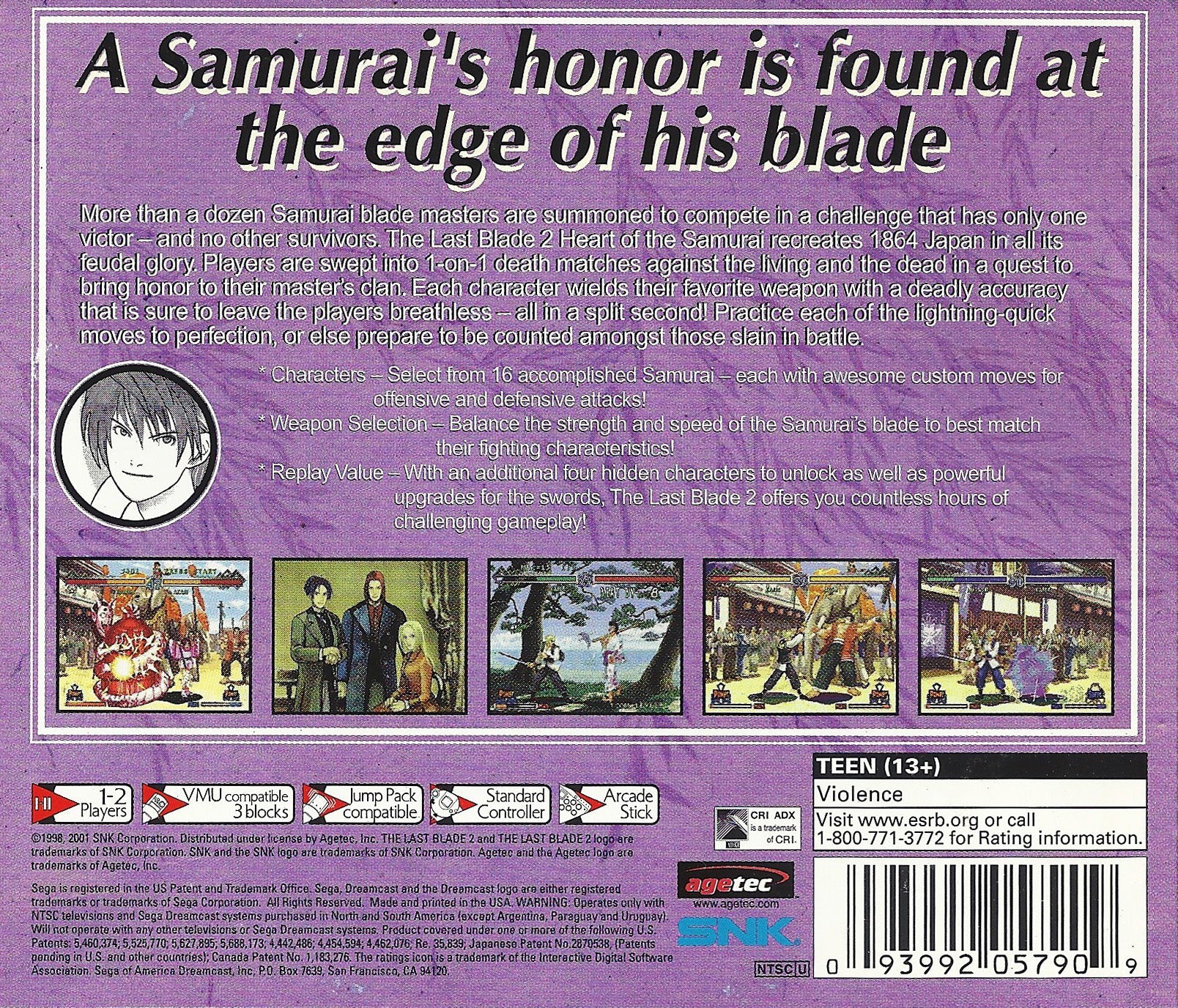 Last Blade 2 Heart of the Samurai - Sega Dreamcast - Retro Island Gaming