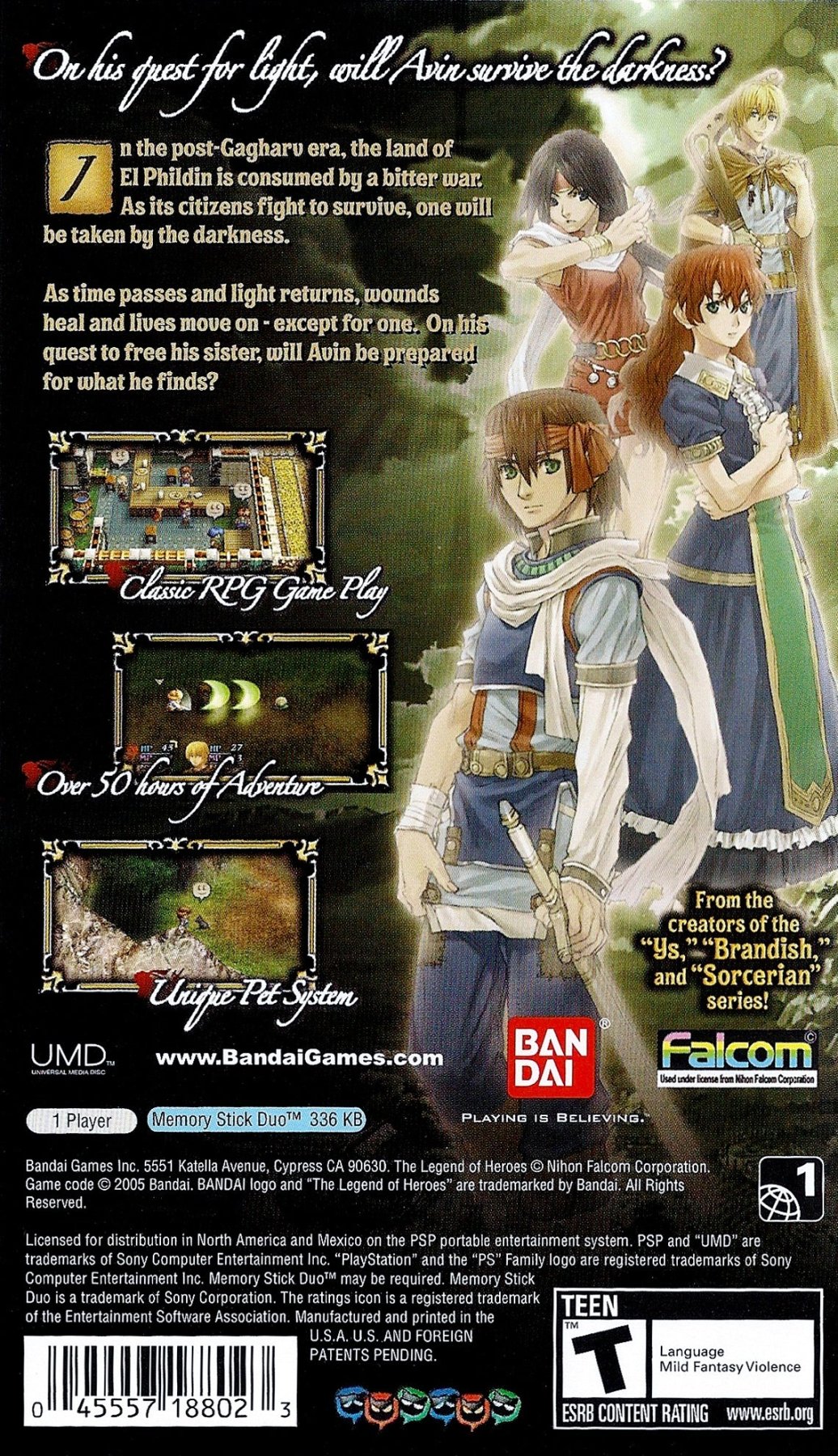 Legend of Heroes A Tear of Vermillion - PSP - Retro Island Gaming