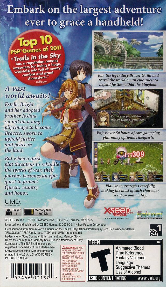 Legend of Heroes: Trails in the Sky - PSP - Retro Island Gaming