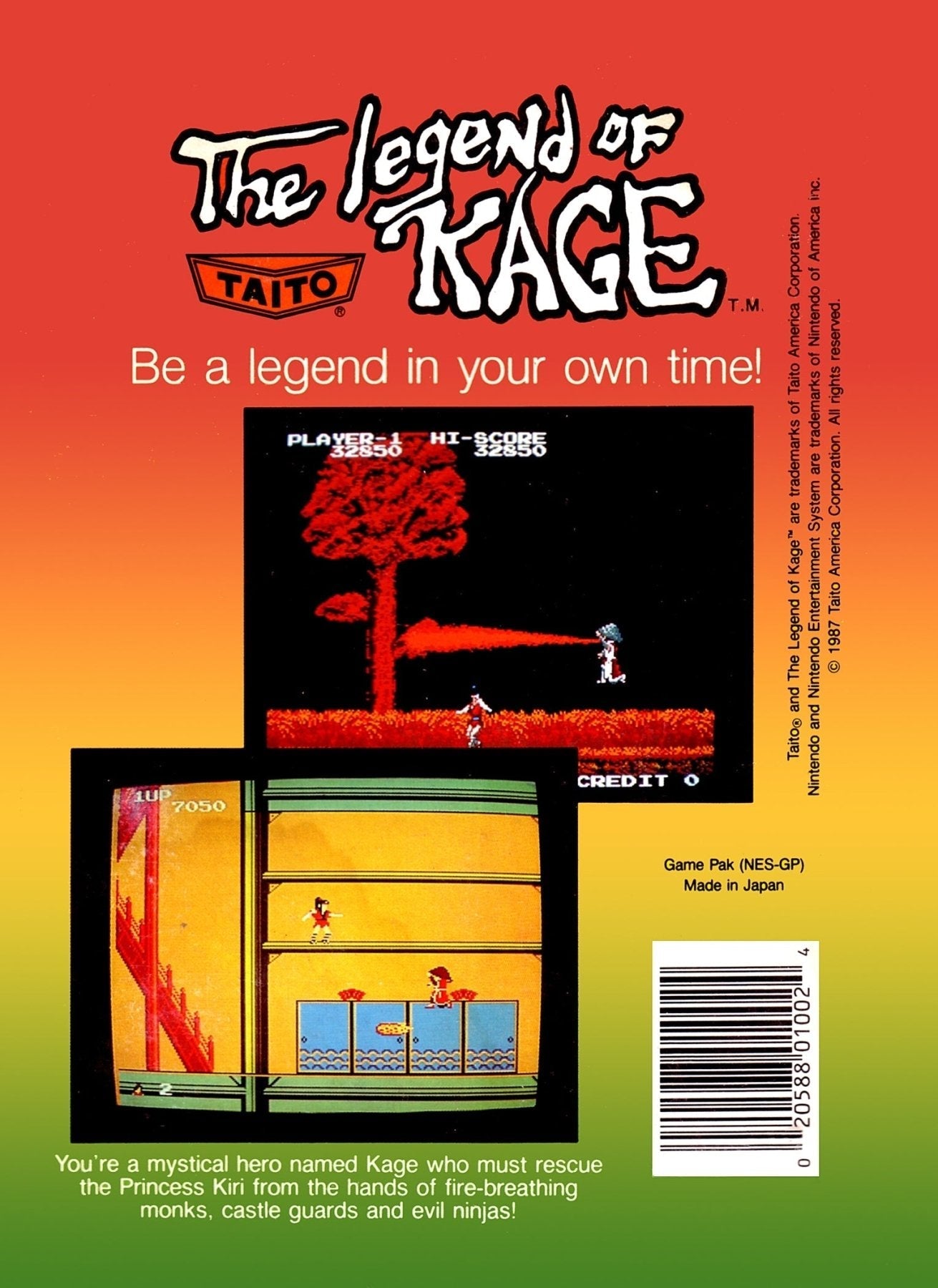 Legend of Kage [5 Screw] - NES - Retro Island Gaming