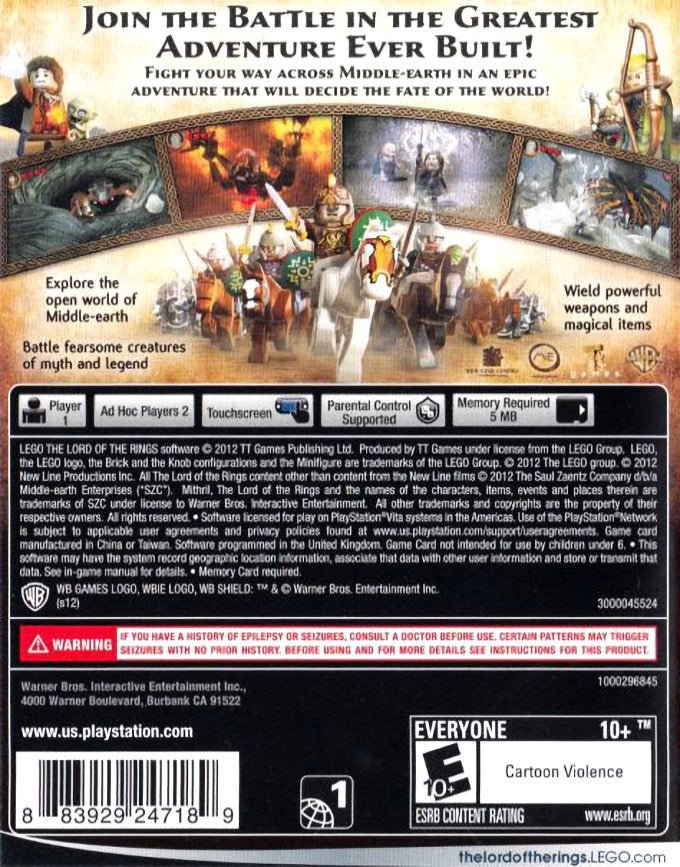 LEGO Lord Of The Rings - Playstation Vita - Retro Island Gaming