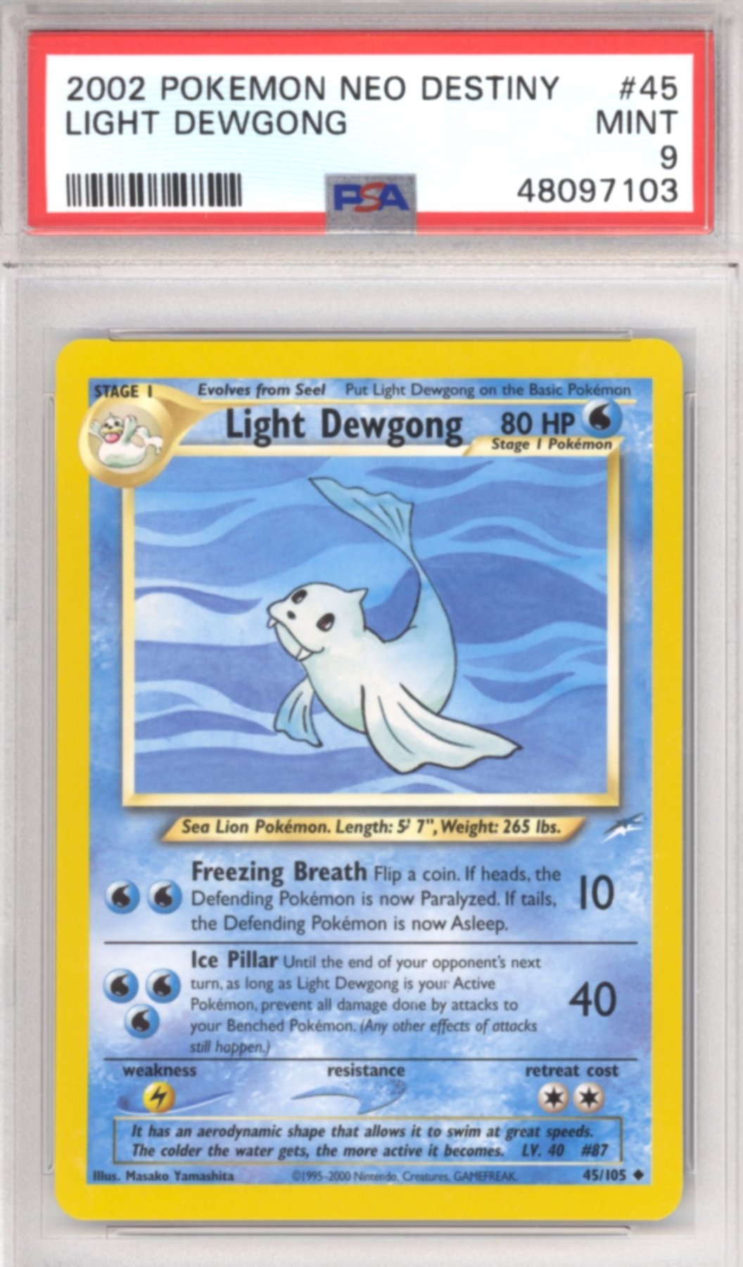 Light Dewgong #45 - Pokemon Neo Destiny - Retro Island Gaming
