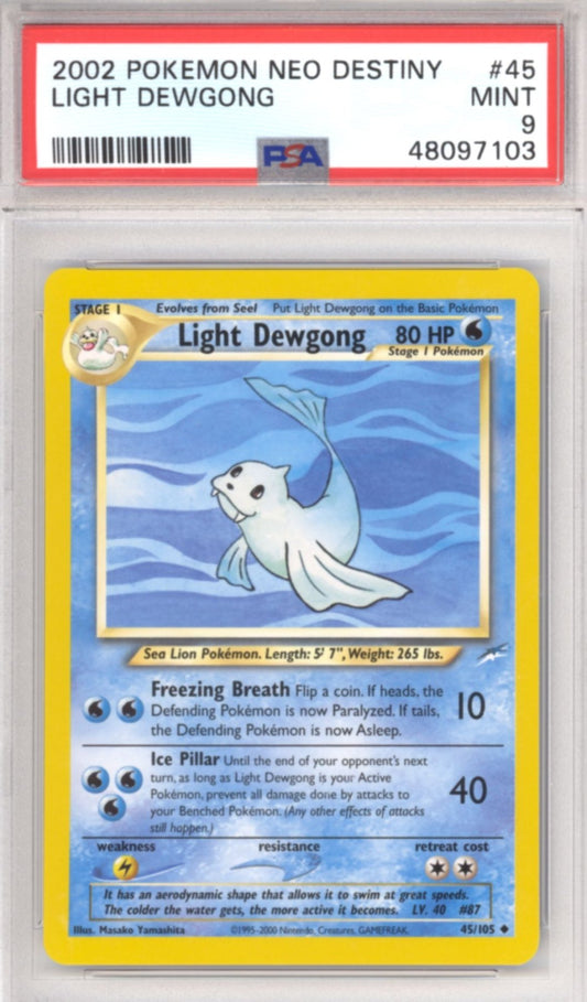 Light Dewgong #45 - Pokemon Neo Destiny - Retro Island Gaming