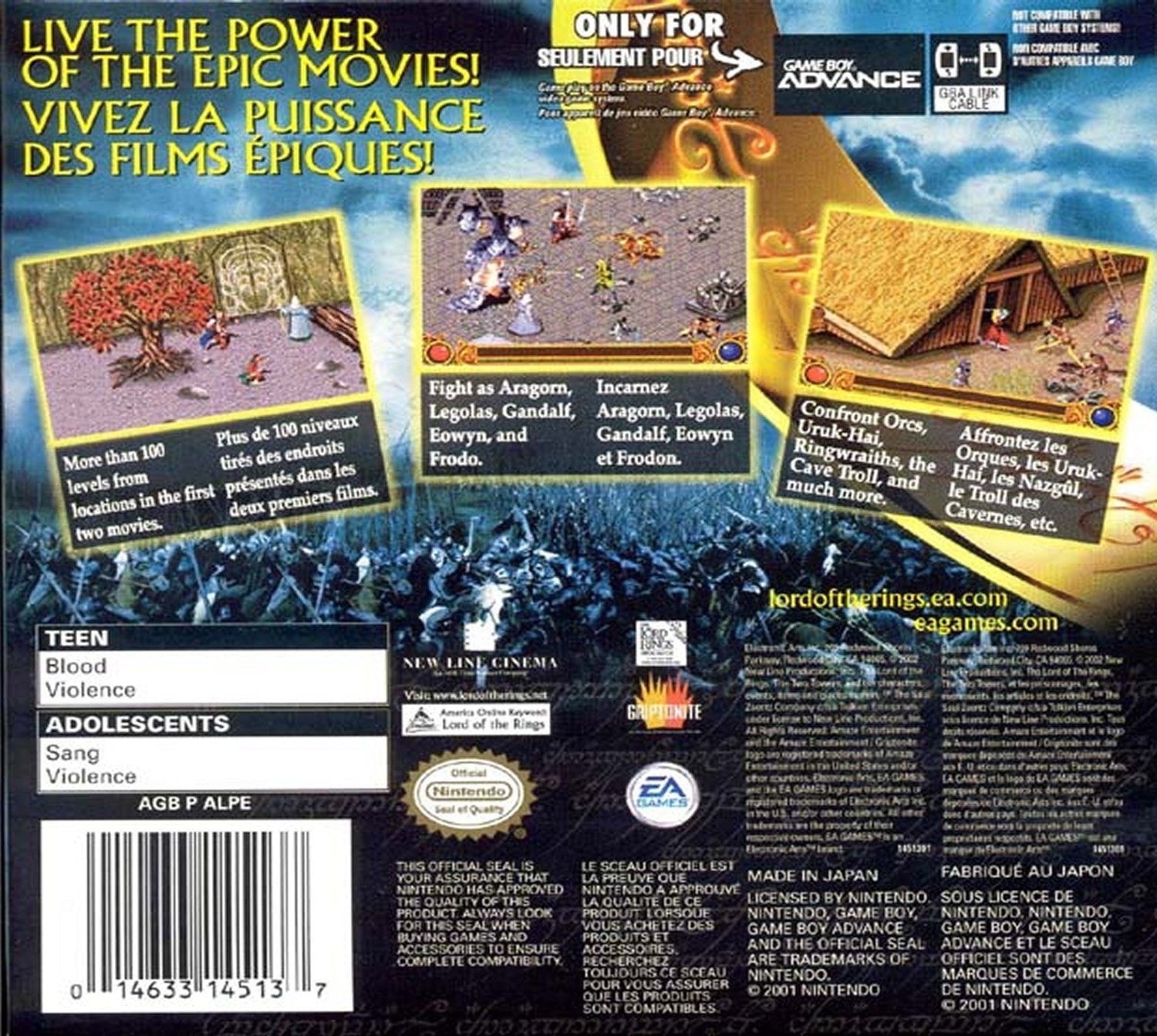 Lord of the Rings Two Towers - GameBoy Advance - Retro Island Gaming