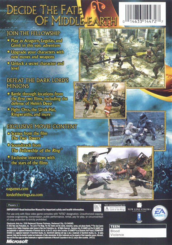 Lord of the Rings Two Towers [Platinum Hits] - Xbox - Retro Island Gaming