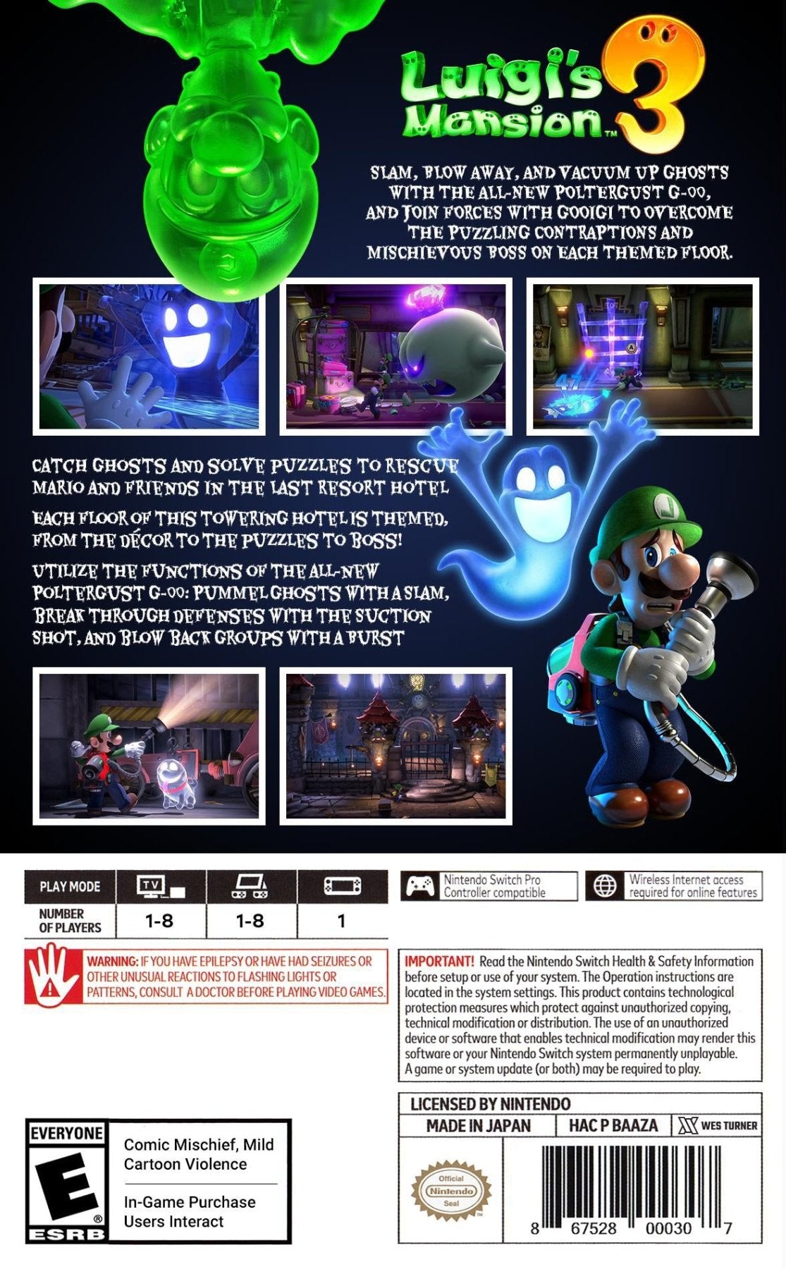 Luigi's Mansion 3 - Nintendo Switch - Retro Island Gaming