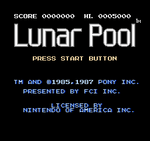 Lunar Pool [5 Screw] - NES - Retro Island Gaming