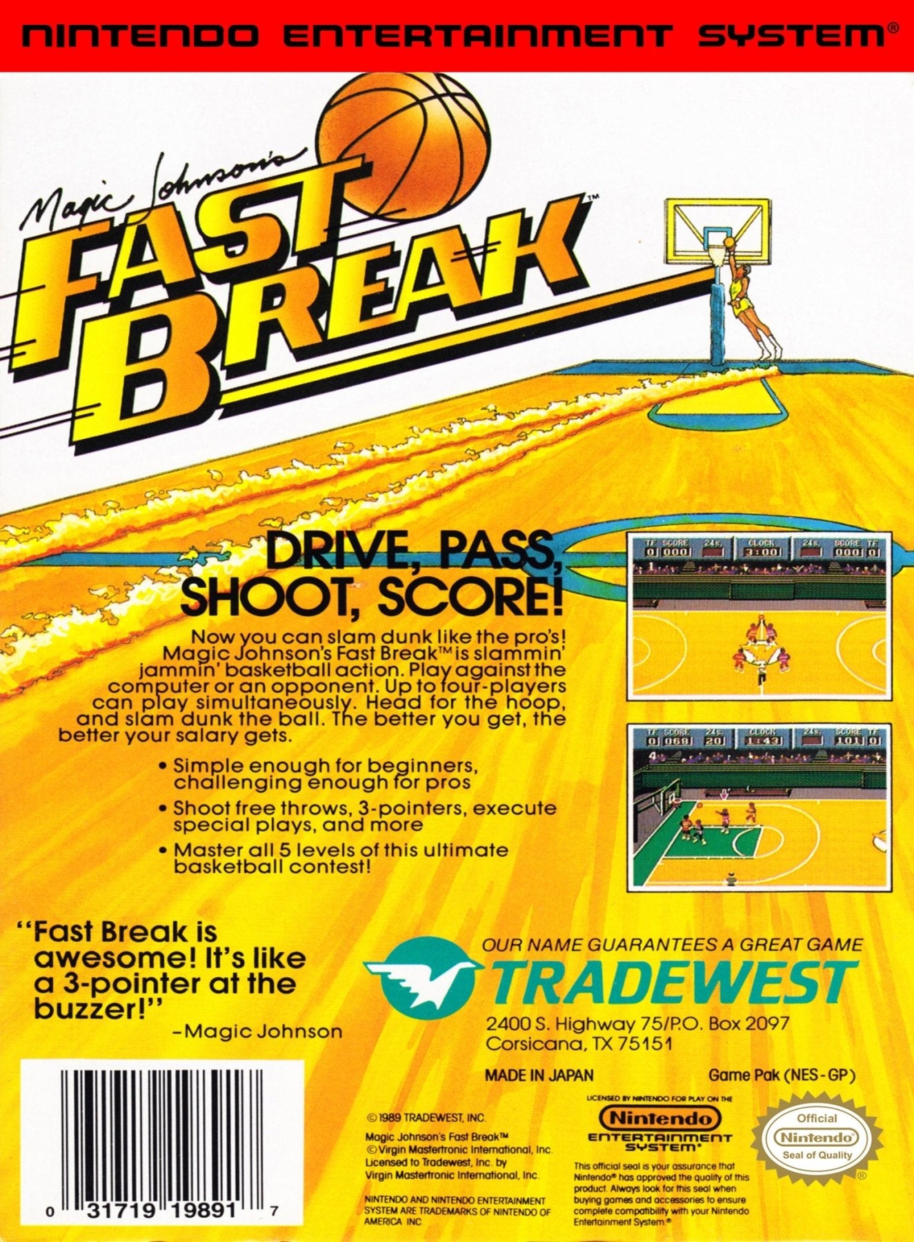 Magic Johnson's Fast Break - NES - Retro Island Gaming