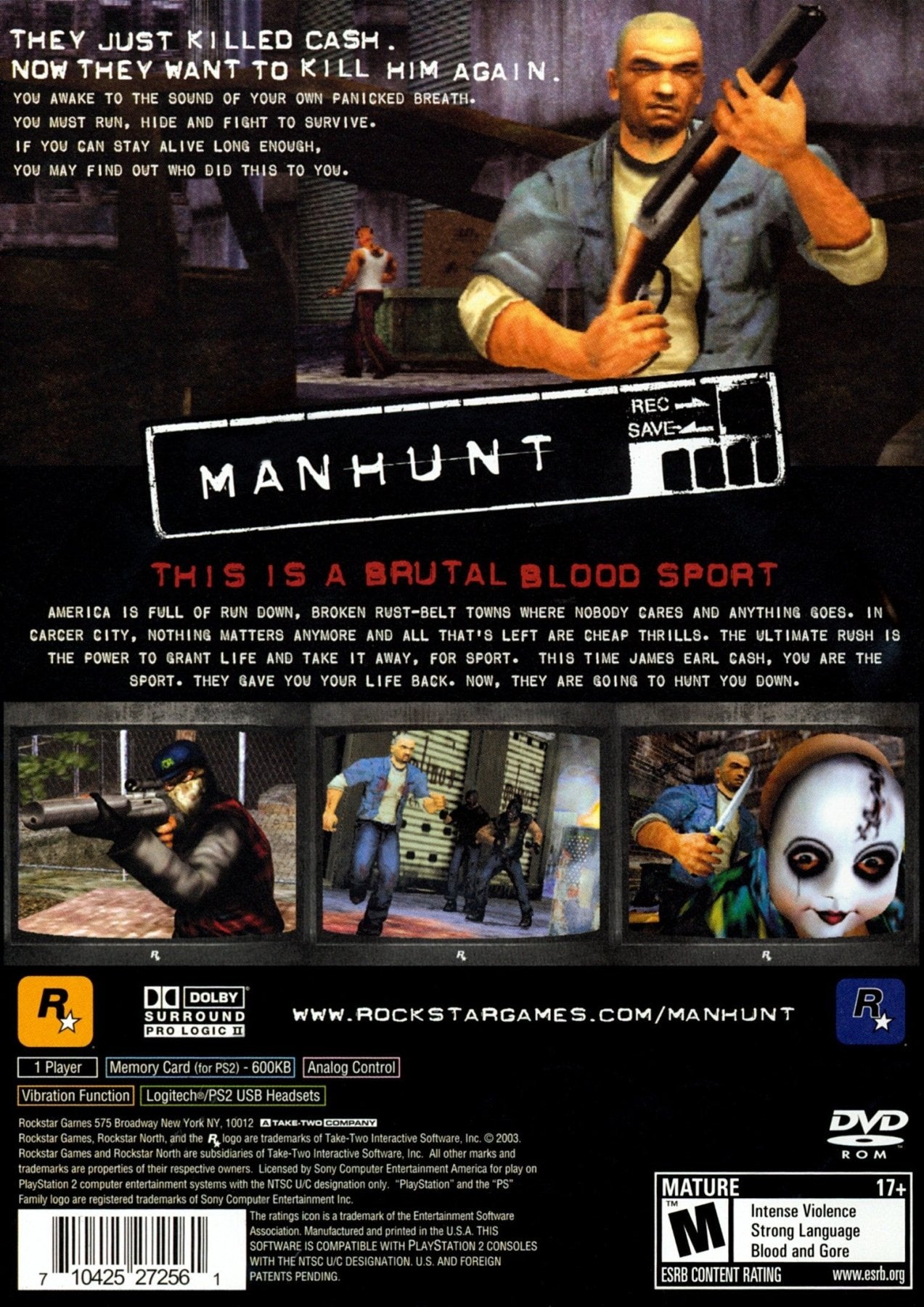 Manhunt [Greatest Hits] - Playstation 2 - Retro Island Gaming