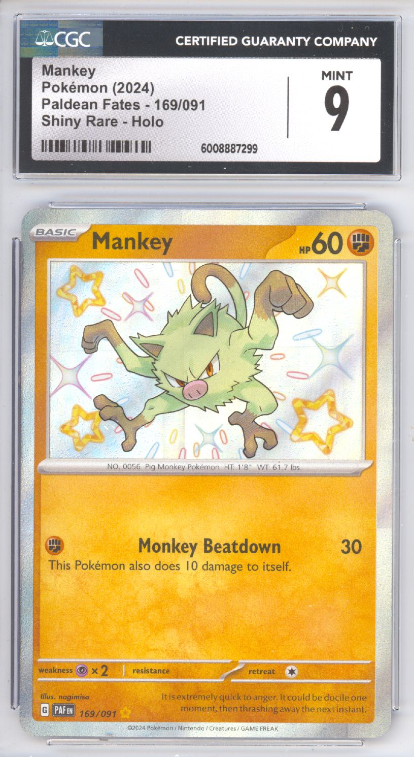 Mankey #169 - Pokemon Paldean Fates - Retro Island Gaming