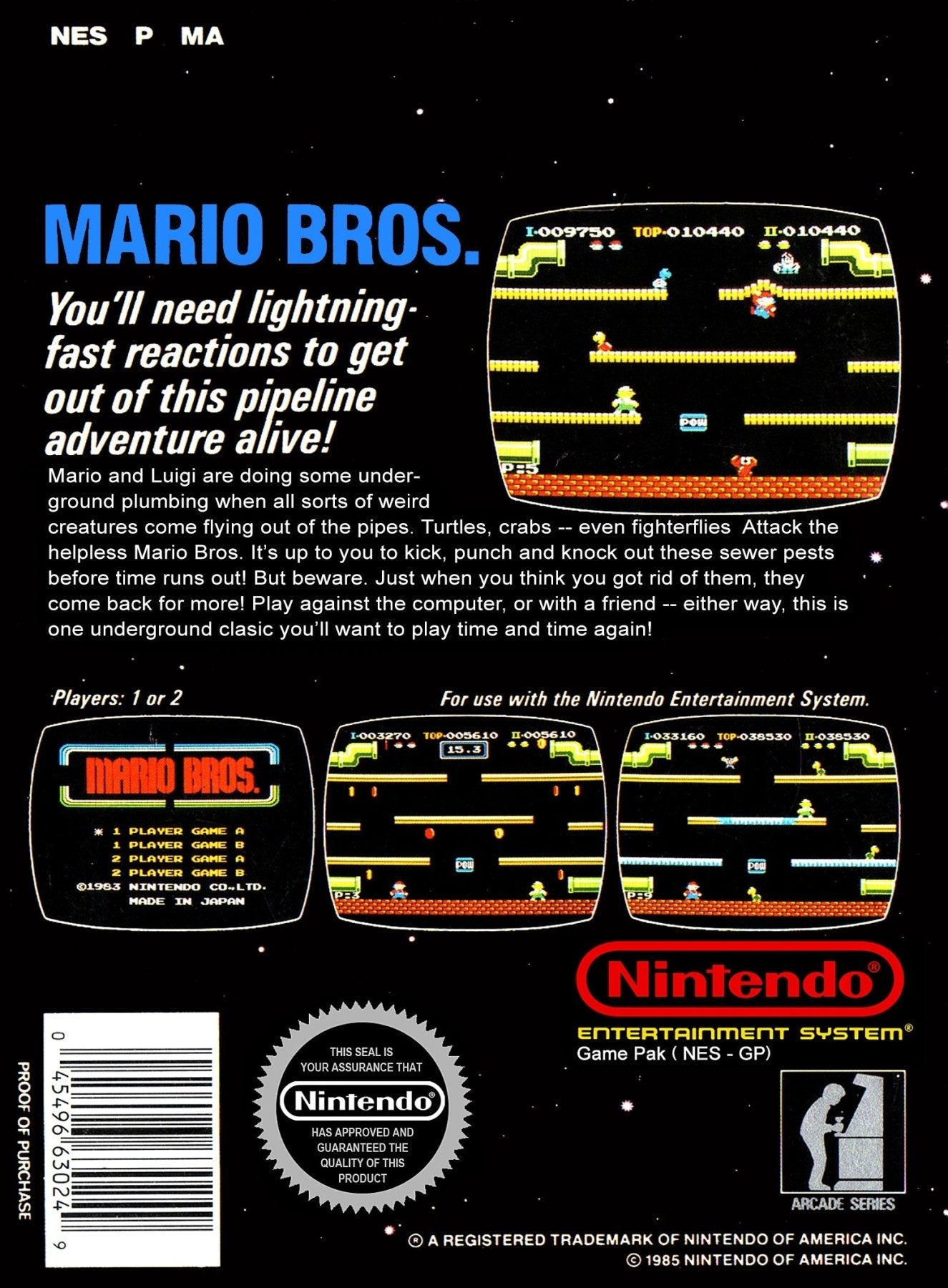 Mario Bros [5 Screw] - NES - Retro Island Gaming
